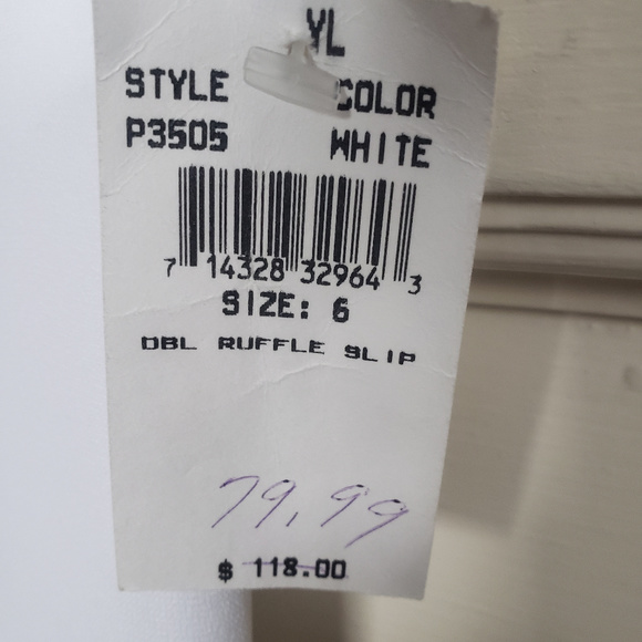 NWT White YL dress - Picture 8 of 9